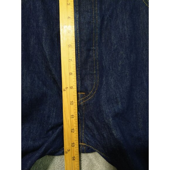 Levis 501XX Jeans Mens 38x32 Blue Denim Button Fly Straight Leg Dark Wash - Picture 4 of 9